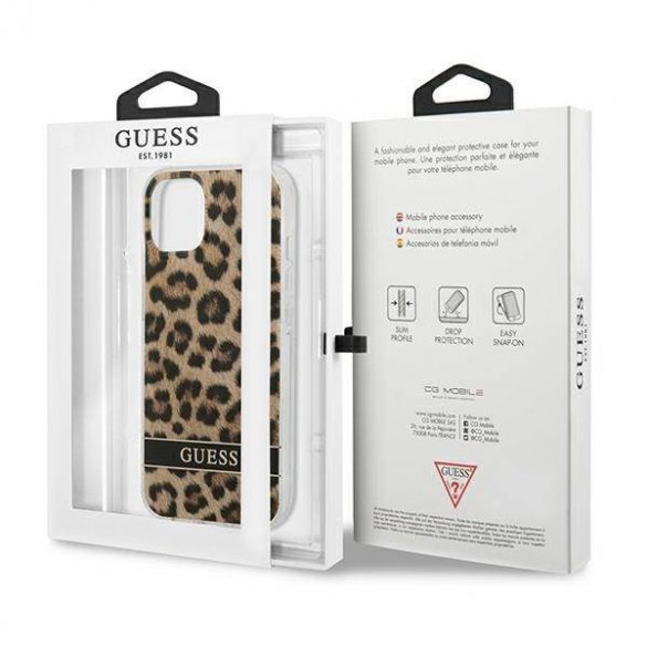 Guess GUHCP13SHSLEOW iPhone 13 mini 5,4" husă rigidă maro/brązowy Leopard