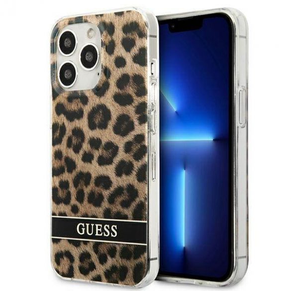 Guess GUHCP13LHSLEOW iPhone 13 Pro / 13 6,1" husă rigidă maro/brązowy Leopard