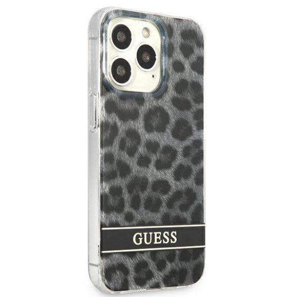 Guess GUHCP13LHSLEOK iPhone 13 Pro / 13 6,1" szary/gri carcasă rigidă Leopard