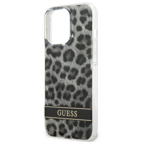 Guess GUHCP13LHSLEOK iPhone 13 Pro / 13 6,1" szary/gri carcasă rigidă Leopard