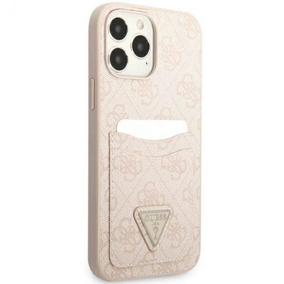 Guess GUHCP13LP4TPP iPhone 13 Pro / 13 6,1" rożowy/roz husă rigidă 4G Triangle Logo Carslot