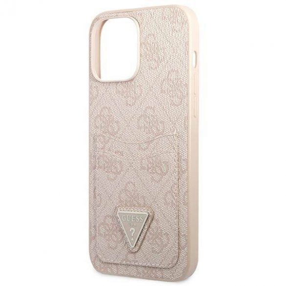 Guess GUHCP13LP4TPP iPhone 13 Pro / 13 6,1" rożowy/roz husă rigidă 4G Triangle Logo Carslot