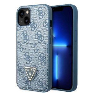 Guess GUHCP13SP4TPB iPhone 13 mini 5,4" niebieski/albastru carcasă rigidă 4G Triangle Logo Carslot