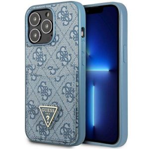 Guess GUHCP13LP4TPB iPhone 13 Pro / 13 6,1" niebieski/blue hardcase 4G Triangle Logo Carslot