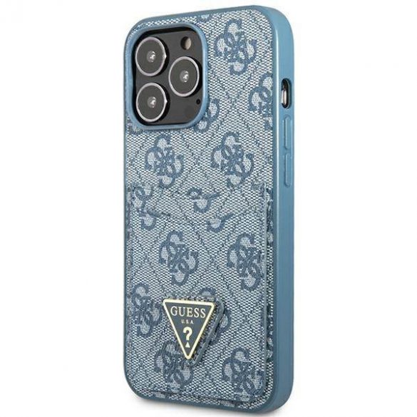 Guess GUHCP13LP4TPB iPhone 13 Pro / 13 6,1" niebieski/blue hardcase 4G Triangle Logo Carslot