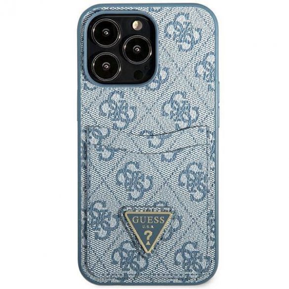 Guess GUHCP13LP4TPB iPhone 13 Pro / 13 6,1" niebieski/blue hardcase 4G Triangle Logo Carslot