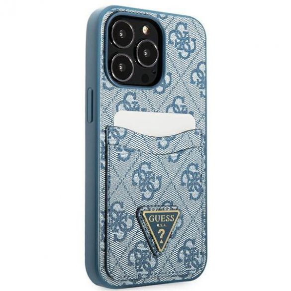 Guess GUHCP13LP4TPB iPhone 13 Pro / 13 6,1" niebieski/blue hardcase 4G Triangle Logo Carslot