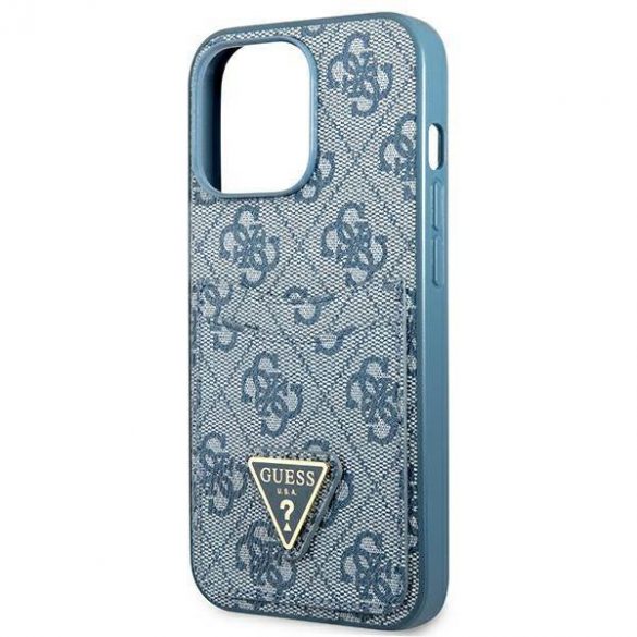 Guess GUHCP13LP4TPB iPhone 13 Pro / 13 6,1" niebieski/blue hardcase 4G Triangle Logo Carslot