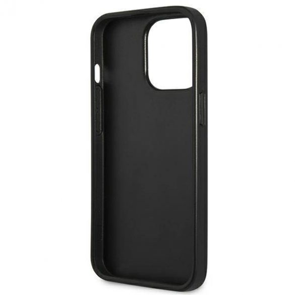 Guess GUHCP13LPS4MK Carcasă rigidă pentru iPhone 13 Pro / 13 de 6,1 inchi, negru/czarny, Saffiano 4G Small Metal Logo