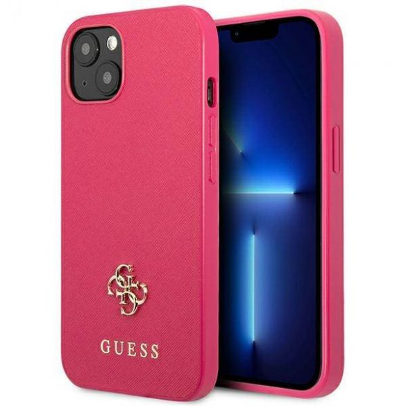 Guess GUHCP13SPS4MF iPhone 13 mini 5,4" roz/roz hard Husă Saffiano 4G Small Metal Logo husă