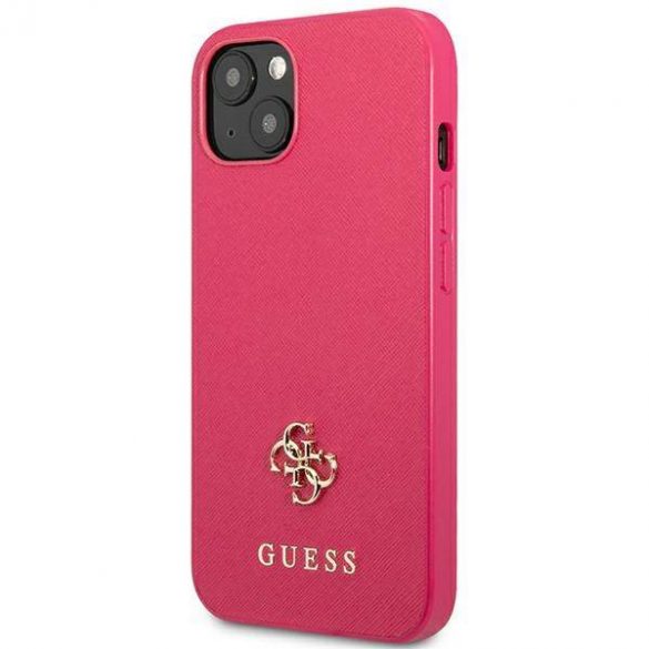 Guess GUHCP13SPS4MF iPhone 13 mini 5,4" roz/roz hard Husă Saffiano 4G Small Metal Logo husă