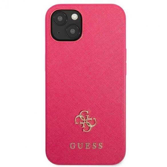 Guess GUHCP13SPS4MF iPhone 13 mini 5,4" roz/roz hard Husă Saffiano 4G Small Metal Logo husă