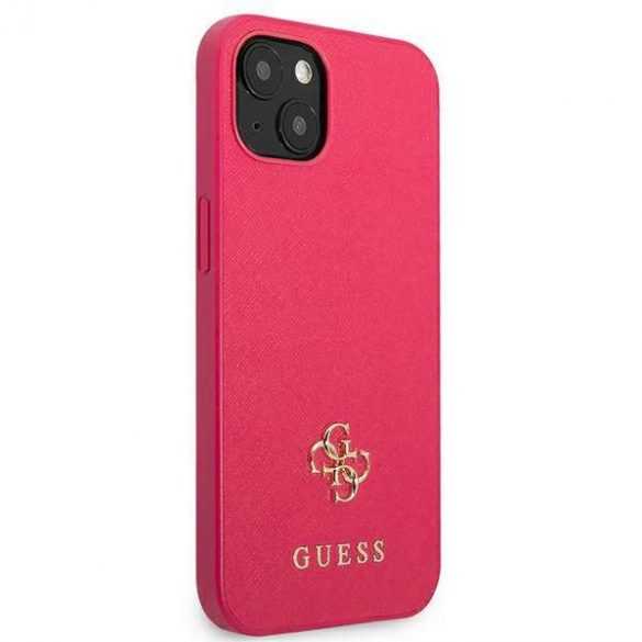 Guess GUHCP13SPS4MF iPhone 13 mini 5,4" roz/roz hard Husă Saffiano 4G Small Metal Logo husă