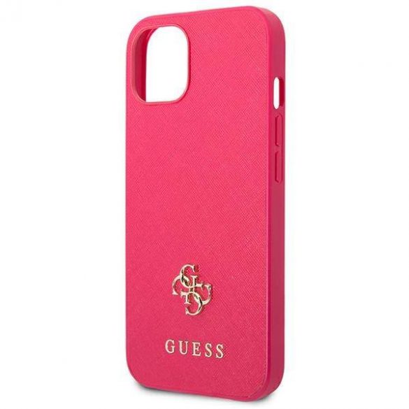 Guess GUHCP13SPS4MF iPhone 13 mini 5,4" roz/roz hard Husă Saffiano 4G Small Metal Logo husă