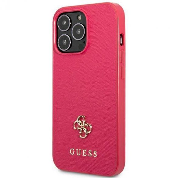 Guess GUHCP13LPS4MF iPhone 13 Pro / 13 6,1" roz/roz hard Husă Saffiano 4G Small Metal Logo husă