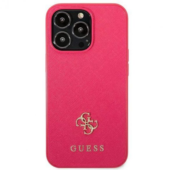 Guess GUHCP13LPS4MF iPhone 13 Pro / 13 6,1" roz/roz hard Husă Saffiano 4G Small Metal Logo husă