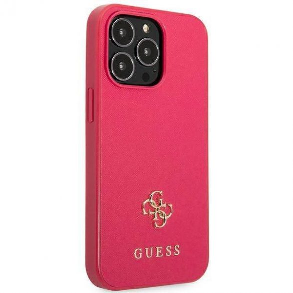 Guess GUHCP13LPS4MF iPhone 13 Pro / 13 6,1" roz/roz hard Husă Saffiano 4G Small Metal Logo husă