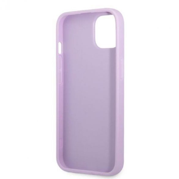 Guess GUHCP13SPS4MU Carcasă rigidă pentru iPhone 13 mini 5,4" violet/violet Saffiano 4G Husă metalică mică cu logo