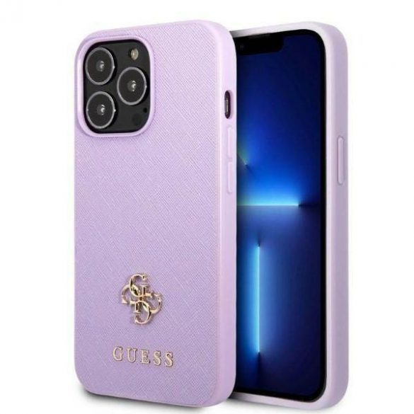 Guess GUHCP13LPS4MU iPhone 13 Pro / 13 6,1" violet/violet hard Husă Saffiano 4G Small Metal Logo husă