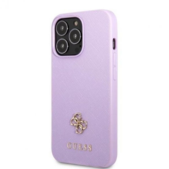 Guess GUHCP13LPS4MU iPhone 13 Pro / 13 6,1" violet/violet hard Husă Saffiano 4G Small Metal Logo husă