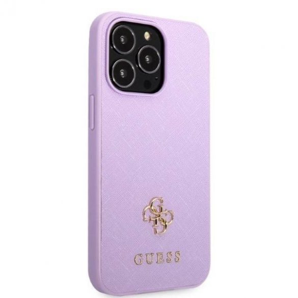 Guess GUHCP13LPS4MU iPhone 13 Pro / 13 6,1" violet/violet hard Husă Saffiano 4G Small Metal Logo husă