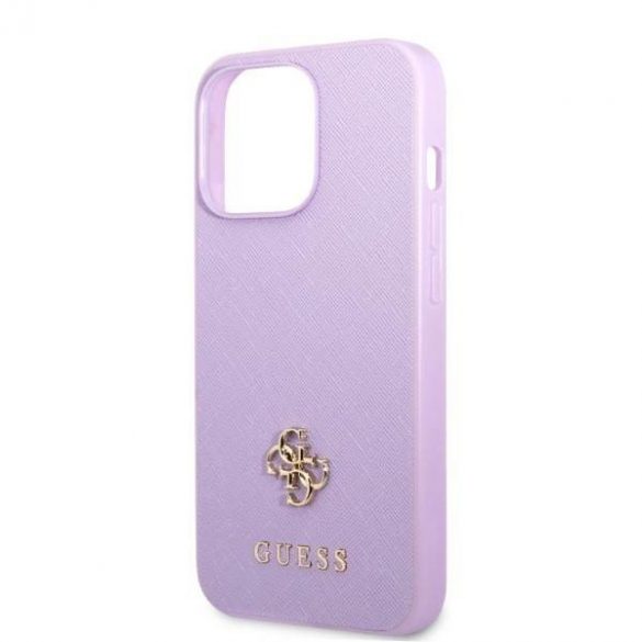 Guess GUHCP13LPS4MU iPhone 13 Pro / 13 6,1" violet/violet hard Husă Saffiano 4G Small Metal Logo husă