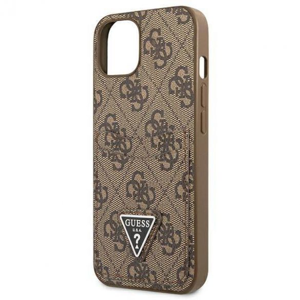 Guess GUHCP13SP4TPW iPhone 13 mini 5,4" husă rigidă maro/brązowy 4G Triangle Logo Carslot