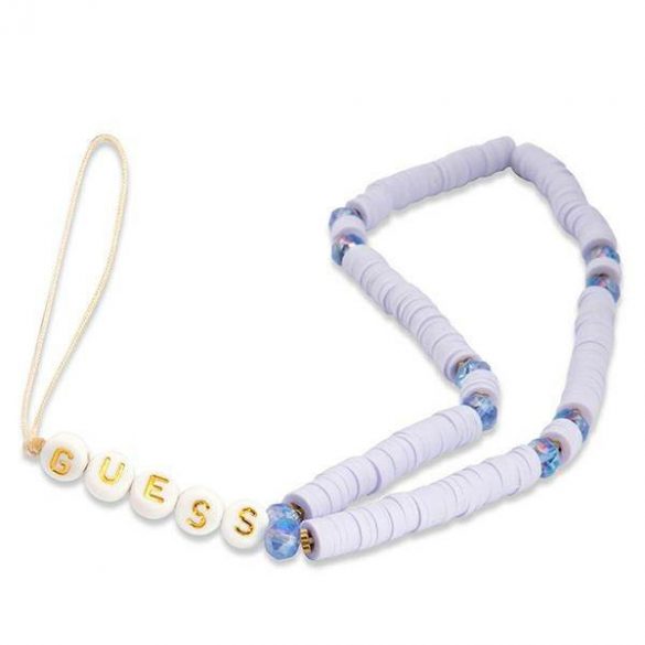 Guess zawieszka GUSTPEARU Phone Strap liliac/liliac Husă Heishi Beads