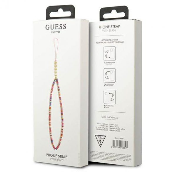 Guess pandativ GUSTGMPP Curea de telefon wielokolorowy roz/multicolor roz Heishi Beads husă