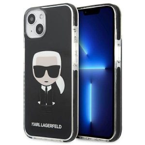 Karl Lagerfeld KLHCP13STPEIKK Husă rigidă pentru iPhone 13 mini de 5,4 inchi husă Iconik Karl neagră/czarny