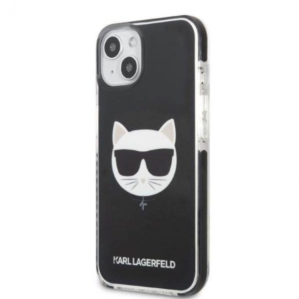 Karl Lagerfeld KLHCP13MTPECK iPhone 13 / 14 / 15 6,1" hard Husă negru / negru Choupette Head