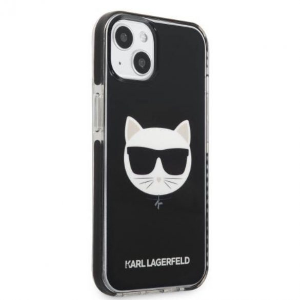 Karl Lagerfeld KLHCP13MTPECK iPhone 13 / 14 / 15 6,1" hard Husă negru / negru Choupette Head