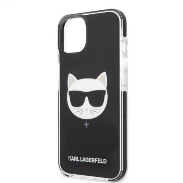 Karl Lagerfeld KLHCP13MTPECK iPhone 13 / 14 / 15 6,1" hard Husă negru / negru Choupette Head