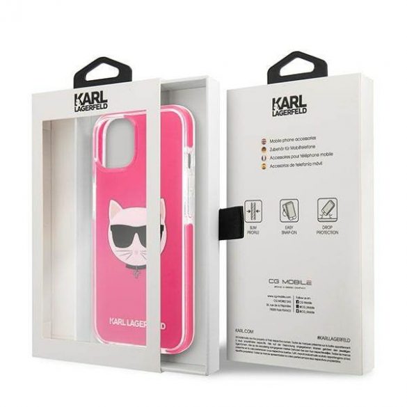 Karl Lagerfeld KLHCP13STPECPI iPhone 13 mini 5,4" hardcase fuksja/fuschia Husa Choupette Head