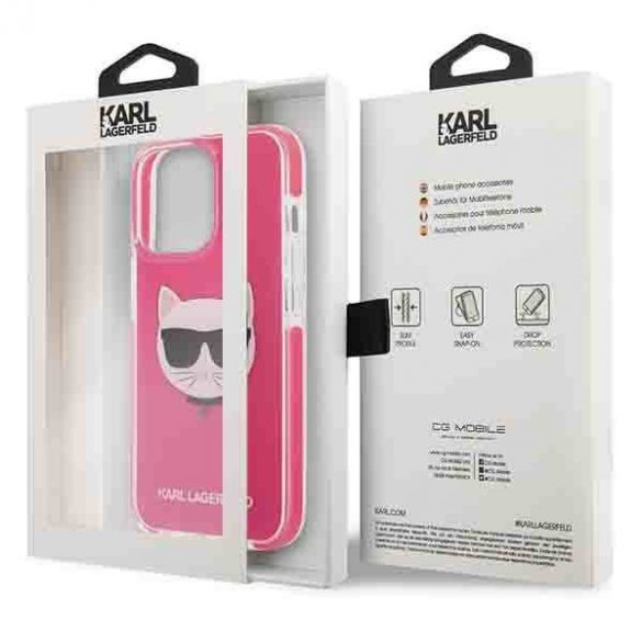 Karl Lagerfeld KLHCP13LTPECPI iPhone 13 Pro / 13 6,1" hardcase fuksja/fuschia Husa Choupette Head