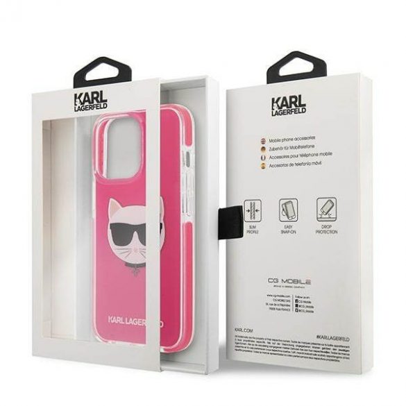 Karl Lagerfeld KLHCP13XTPECPI iPhone 13 Pro Max 6,7" hardcase fuksja/fuschia Husa Choupette Head