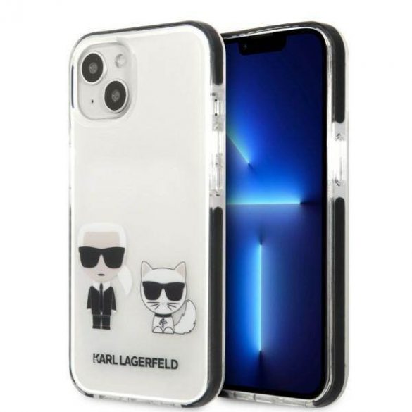 Karl Lagerfeld KLHCP13STPEKCW iPhone 13 mini 5,4" carcasă rigidă biały/albă Karl&Chouppete