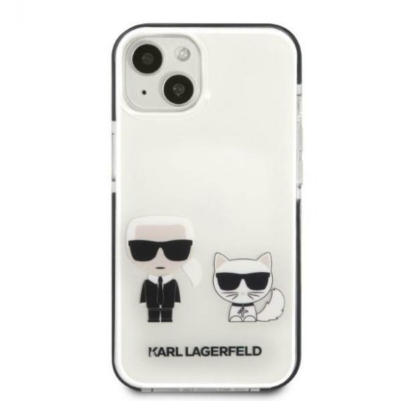 Karl Lagerfeld KLHCP13STPEKCW iPhone 13 mini 5,4" carcasă rigidă biały/albă Karl&Chouppete