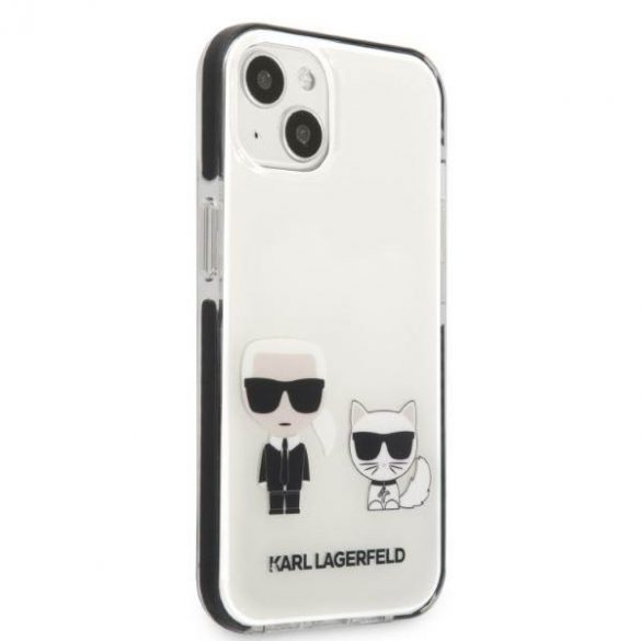 Karl Lagerfeld KLHCP13STPEKCW iPhone 13 mini 5,4" carcasă rigidă biały/albă Karl&Chouppete