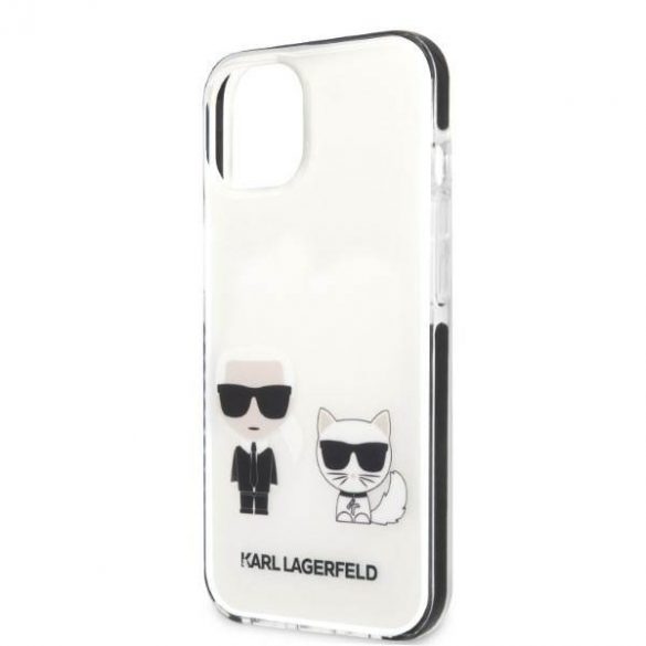 Karl Lagerfeld KLHCP13STPEKCW iPhone 13 mini 5,4" carcasă rigidă biały/albă Karl&Chouppete