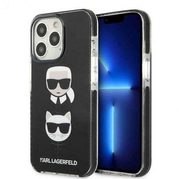 Karl Lagerfeld KLHCP13LTPE2TK iPhone 13 Pro / 13 6,1" hardcase czarny/negru Karl&Chouppete Head