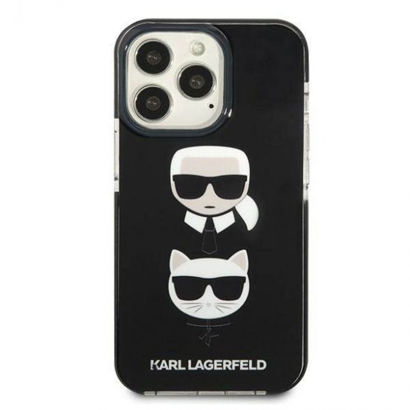 Karl Lagerfeld KLHCP13LTPE2TK iPhone 13 Pro / 13 6,1" hardcase czarny/negru Karl&Chouppete Head