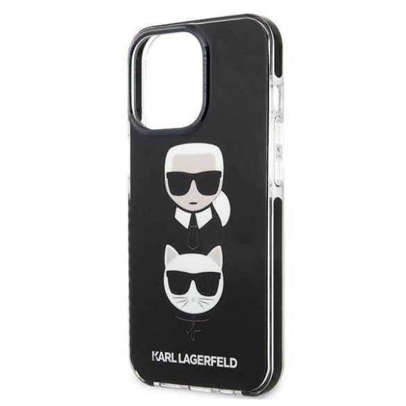 Karl Lagerfeld KLHCP13LTPE2TK iPhone 13 Pro / 13 6,1" hardcase czarny/negru Karl&Chouppete Head