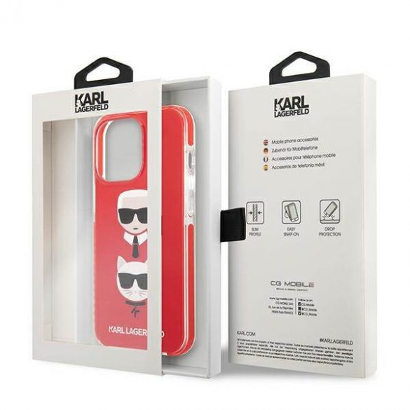 Karl Lagerfeld KLHCP13LTPE2TR iPhone 13 Pro / 13 6,1" hardcase czerwony/rosu Karl&Choupette Head