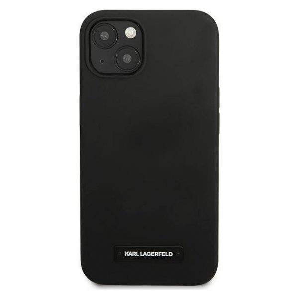 Karl Lagerfeld KLHCP13SSLMP1K iPhone 13 mini 5,4" hard Husă negru/negru Silicone Plaque husă