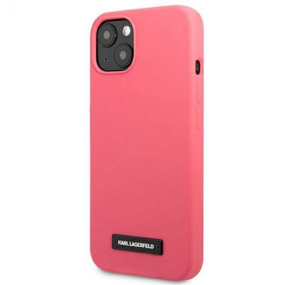 Karl Lagerfeld KLHCP13SSLMP1PI Husă rigidă pentru iPhone 13 mini 5,4" fuksja/fucsia Husă cu placă din silicon