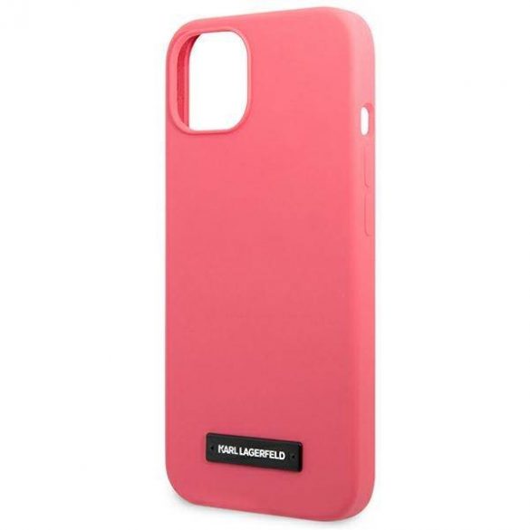 Karl Lagerfeld KLHCP13MSLMP1PI iPhone 13 / 14 / 15 6,1" Hardcase fuksja/fucsia Placă din silicon