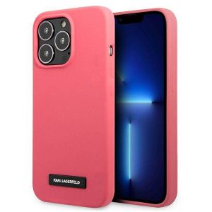 Karl Lagerfeld KLHCP13XSLMP1PI iPhone 13 Pro Max 6,7" husă rigidă fuksja/fucsia Husă cu placă din silicon