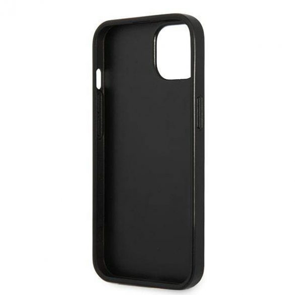 Karl Lagerfeld KLHCP13SMNMP1K Carcasă rigidă pentru iPhone 13 mini de 5,4 inchi, negru/negru, cu placă monogramă