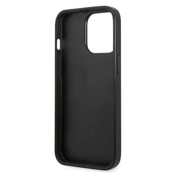 Karl Lagerfeld KLHCP13LMNMP1K Carcasă rigidă pentru iPhone 13 Pro / 13 de 6,1 inchi, negru/negru, cu monogramă